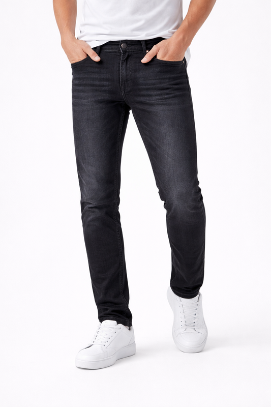 Premium Slim Fit Black Denim Jeans for Men – Modern Casual Style 261053240