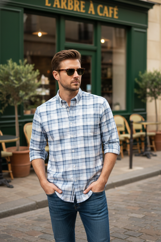 The Perfect Bluish Grey Checks Casual Shirt | Lightweight Casual Fits-261001386