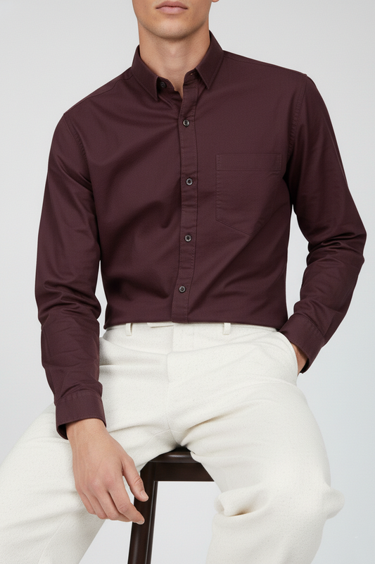 Plain Cotton Shirts for Men | Premium Solid Casual Styles-251211180