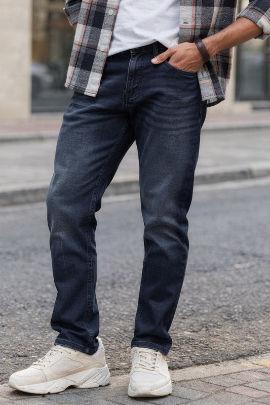 Black Narrow Fit Jeans for Men | Stylish Denim Pants