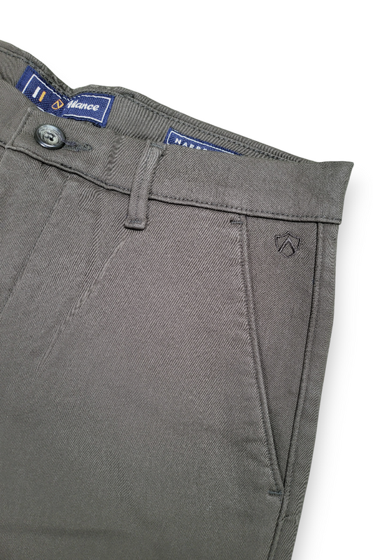 Men Plain Olive Chinos | Slim & Regular Fit Pants 261004775