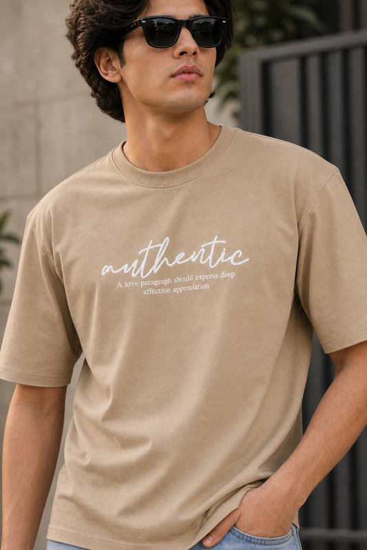 Men Fawn Authentic Graphic Drop Shoulder T-Shirt