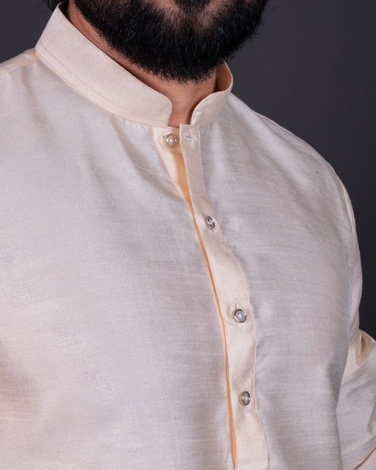 MENS FAWN COLOR KURTA SET