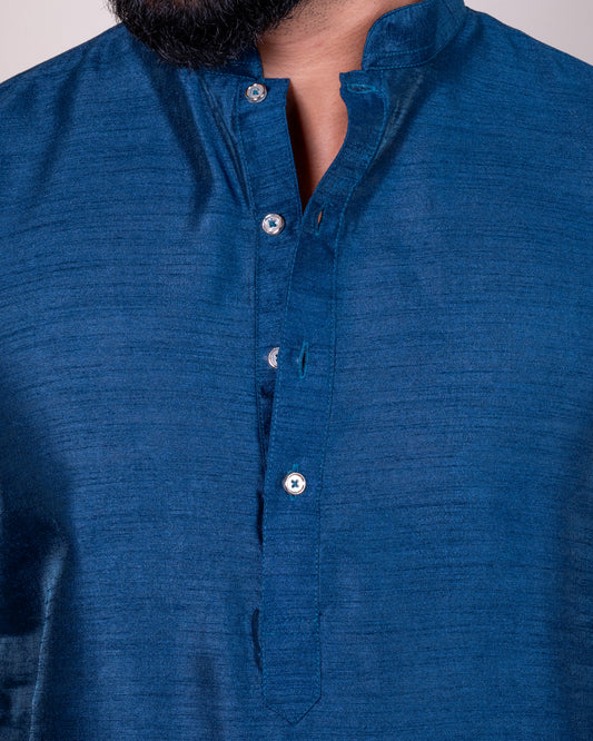 MENS BLUE COLOR PLAIN KURTA SET