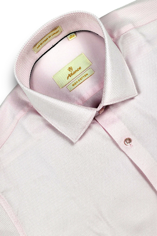 Atlance | Premium Pink Micro-Textured Cotton Formal Shirt-FRM