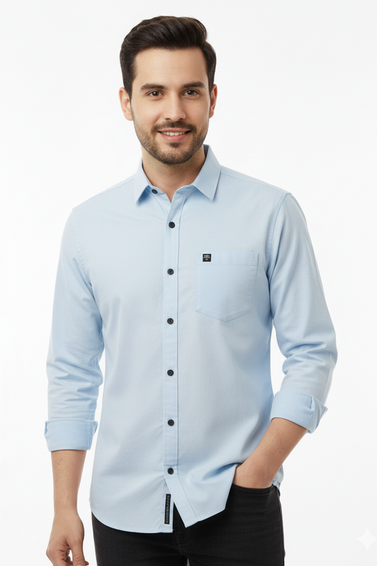 Solid Color Casual Shirts for Men | SKYBLUE 251179951