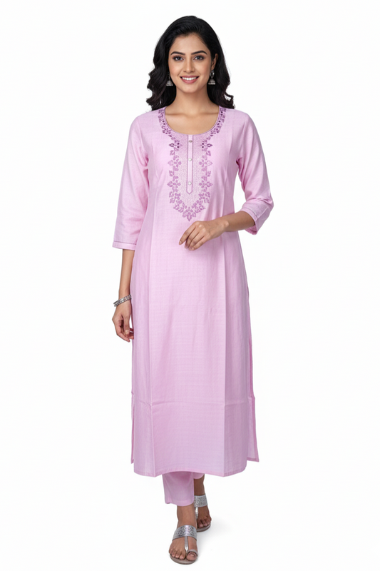 Women Pink Colour Kurti | Comfortable Daily Wear 251139213