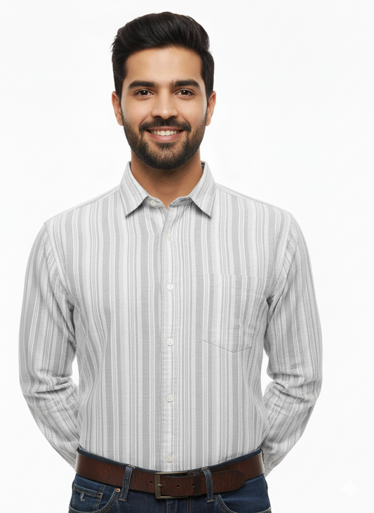 Striped Color Casual Shirts for Men | Lgrey