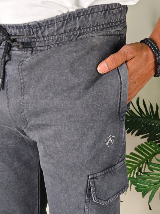 Mens  Black Colour Sulphur Plain Trackpant – Stylish & Comfortable