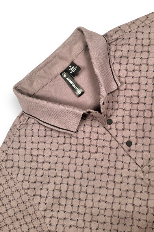 Men Onion Geometric Print Polo T-Shirt