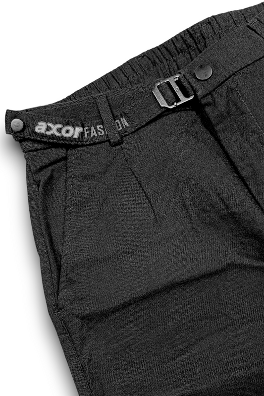 Men Narrow Fit Linen Pants – Black Comfortable Casual Pants 107
