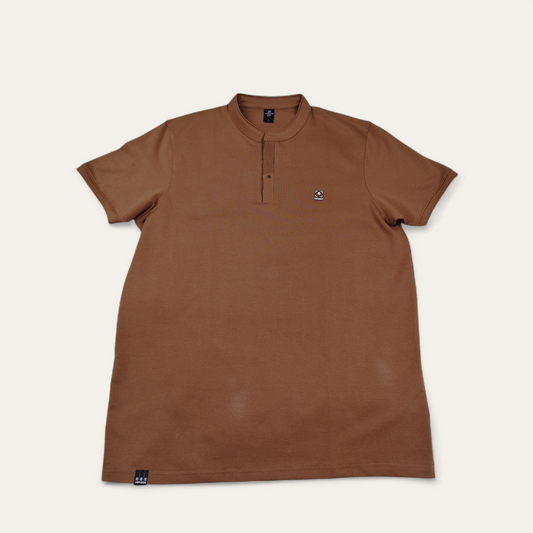 Brown Half Sleeves T-Shirt for Men – Soft Sinker Fabric | Comfortable Daily Wear