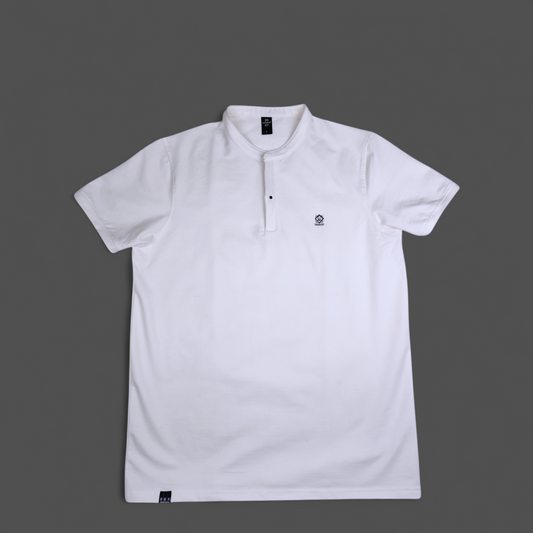 White Half Sleeves T-Shirt for Men – Soft Sinker Fabric | Comfortable Daily Wear