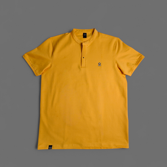 Mustard Half Sleeves T-Shirt for Men – Soft Sinker Fabric | Comfortable Daily Wear