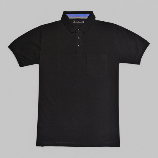 Black T-Shirt for Men – Half Sleeves | Sinker Fabric, Daily Wear