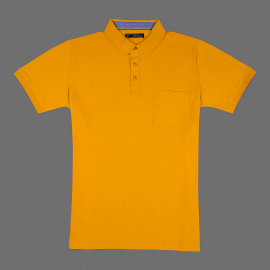 Mustard T-Shirt for Men – Half Sleeves | Sinker Fabric, Daily Wear
