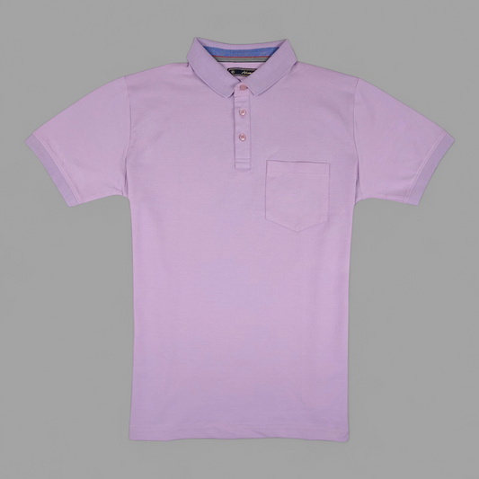 Lavender T-Shirt for Men – Half Sleeves | Sinker Fabric, Daily Wear