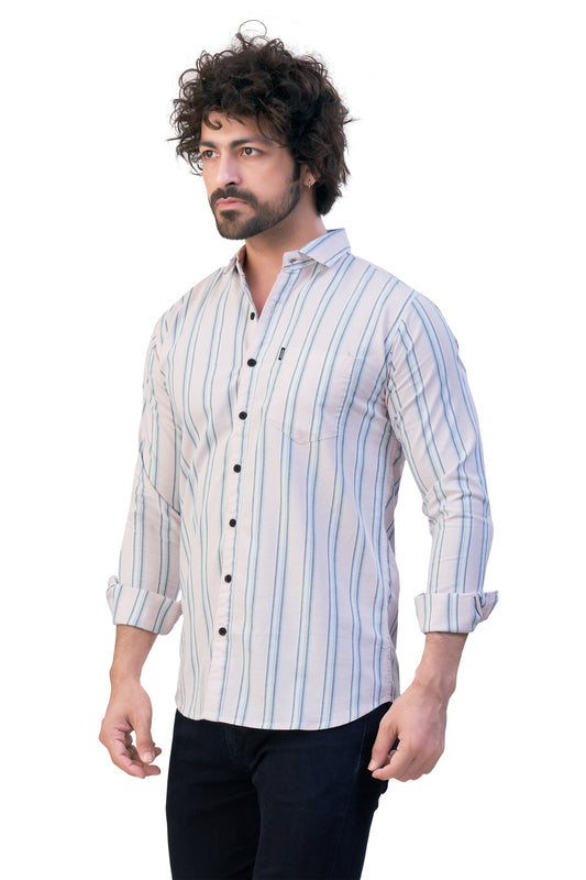 PINK COLOR LINING CASUAL SHIRT