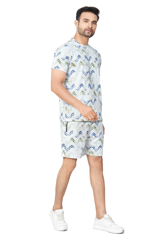 Olive Printed Half Sleeves Co-ord Set – Imported Fabric | Trendy & Comfortable