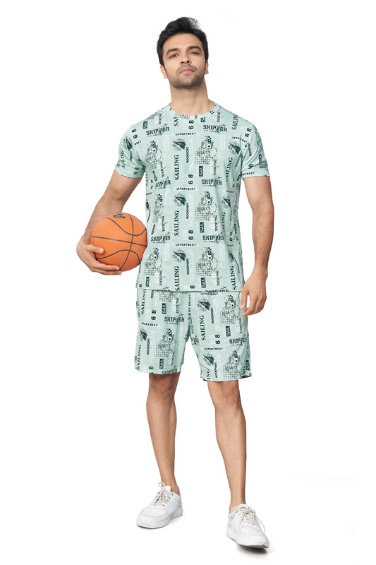 Pista Printed Half Sleeves Co-ord Set – Imported Fabric | Trendy & Comfortable