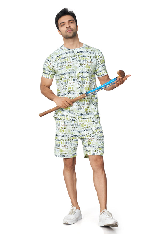 Green Printed Half Sleeves Co-ord Set – Imported Fabric | Trendy & Comfortable