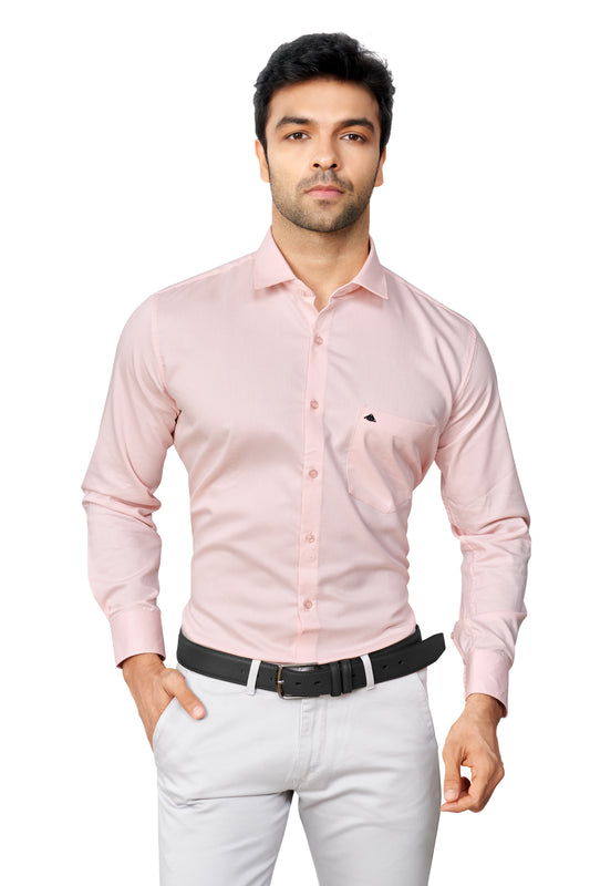 PINK COLOUR PLAIN FULL SLEEVES FORMAL SHIRT