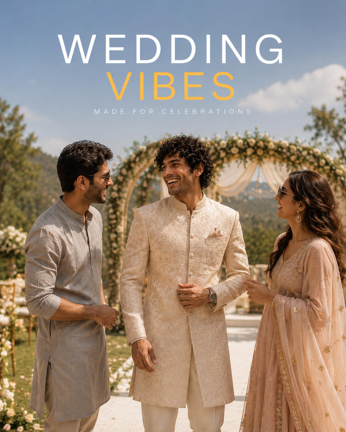 Step into every celebration with confidence and elegance through our Wedding Vibes collection
