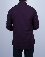 WINE COLOR PLAIN CASUAL SHIRT