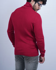 MAROON COLOR HIGH NECK FULL SLEEVE SWEATSHIRT