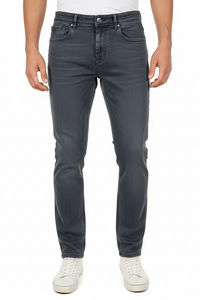 Atlance Mid-Wash Comfort Fit Jeans for Men | Dark Grey Denim Plain AT1022