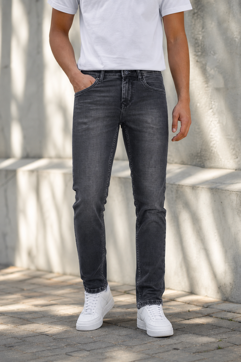 Men Carban Ankle Fit Jeans – Premium Washed Denim Pants