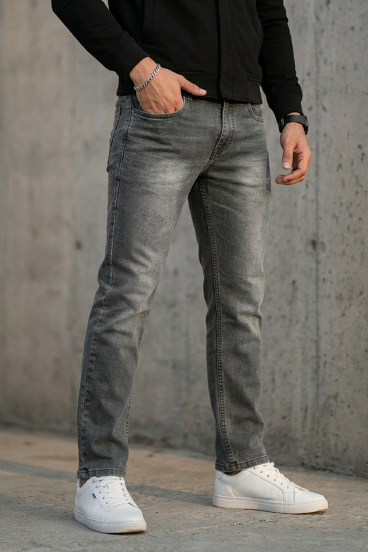Men Olive Ankle Fit Jeans | Classic Denim 3999