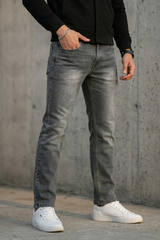 Men Olive Ankle Fit Jeans | Classic Denim 3999