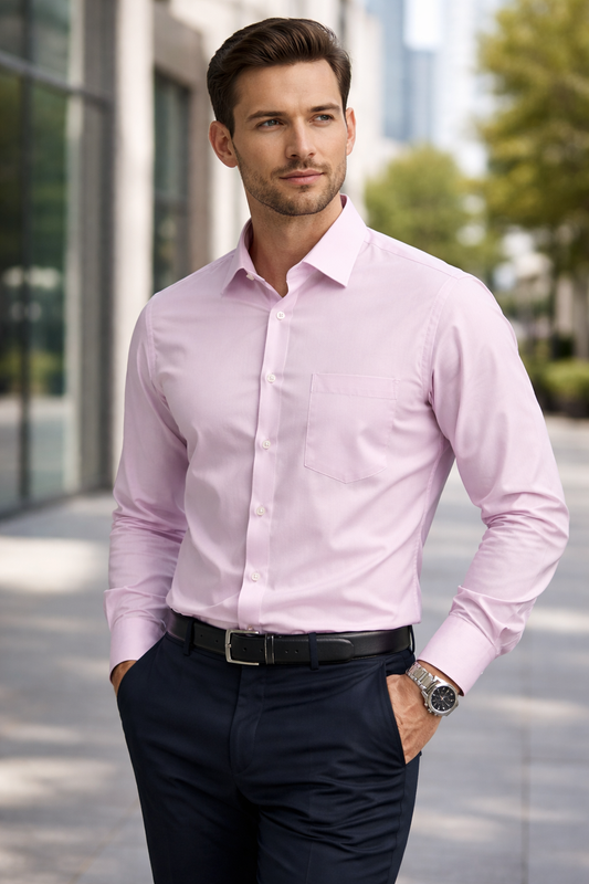 Atlance Luxury Pink Executive Formal Shirt for Men-FRM