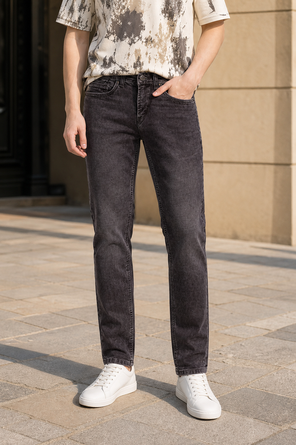 Men Carban Denim Wash Slim Fit Stretch Jeans | KHISF44