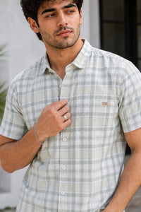 Men Pista Checkered Half Sleeve Casual Shirt SGV-528-2