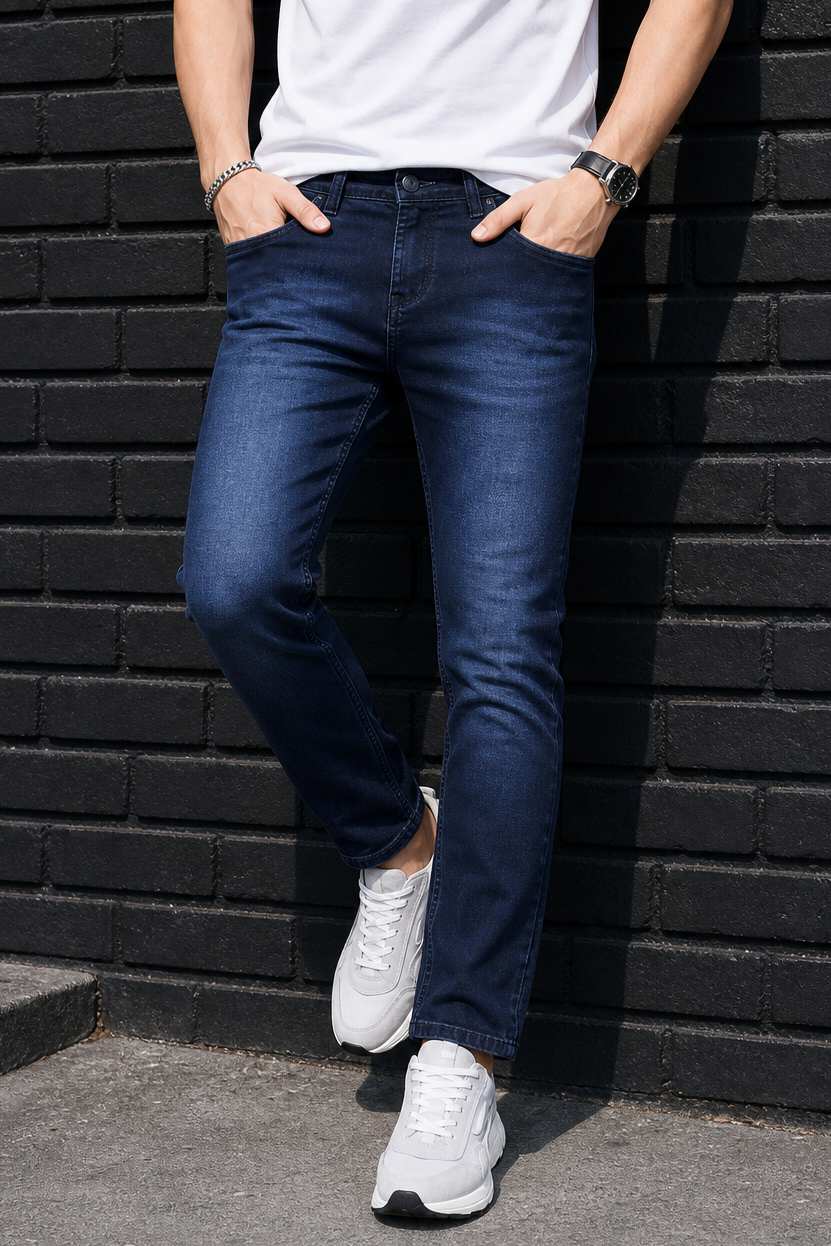 Men Premium Dark Blue Jeans | Narrow Fit