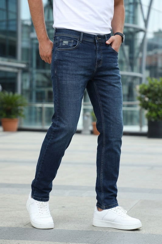 Atlance Jns Men Dark Blue Narrow Fit Denim Jeans