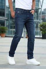 Atlance Jns Men Dark Blue Narrow Fit Denim Jeans