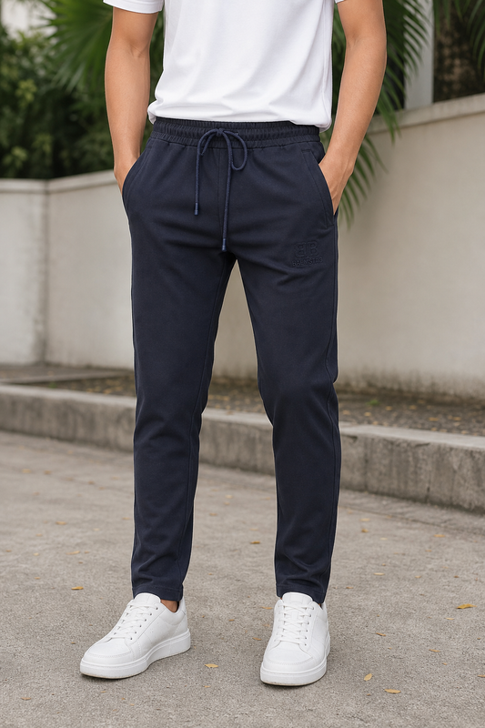 Men Stylish Navy Blue Track Pants | Soft & Comfortable Fit