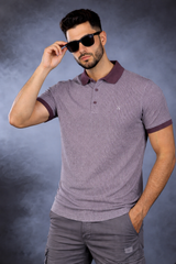 Men Dark Onion Striped Polo T-Shirt | Modern Casual Style 261023952