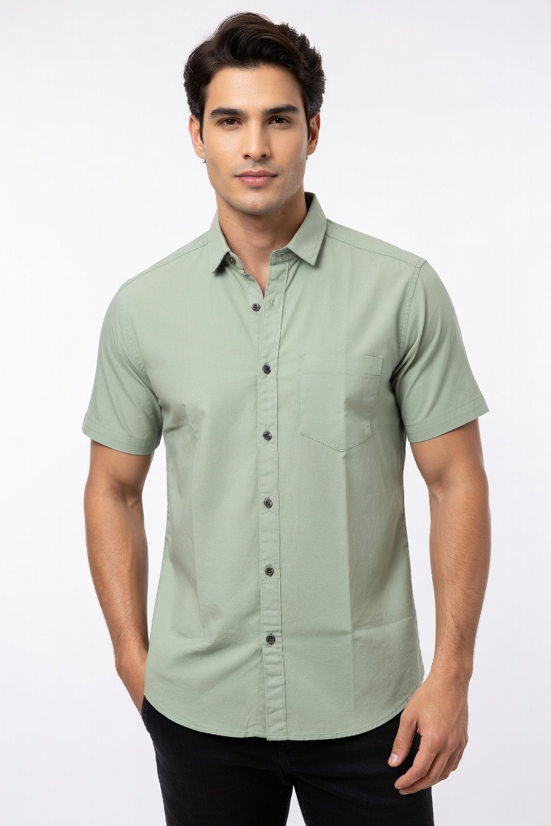 Men Casual Pista Short Sleeve Shirt - Cotton Comfort 261049774