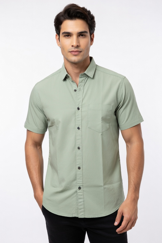 Men Casual Pista Short Sleeve Shirt - Cotton Comfort 261049774