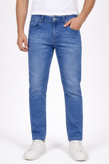 Men Stylish Blue Faded Denim Jeans - Slim Fit 261053225