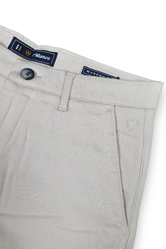 Men Plain Cream Chinos | Slim & Regular Fit Pants 261004775
