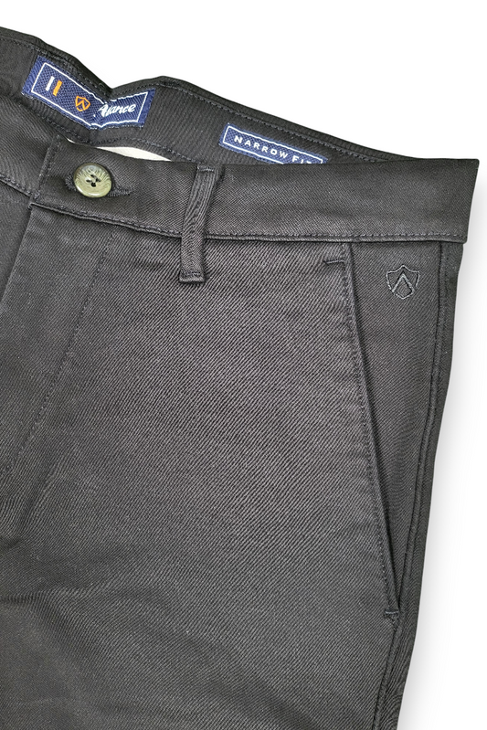 Men Plain Black Chinos | Slim & Regular Fit Pants 261004775