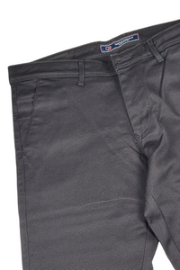 Men Black Narrow Fit Structured Pants-TEM9404
