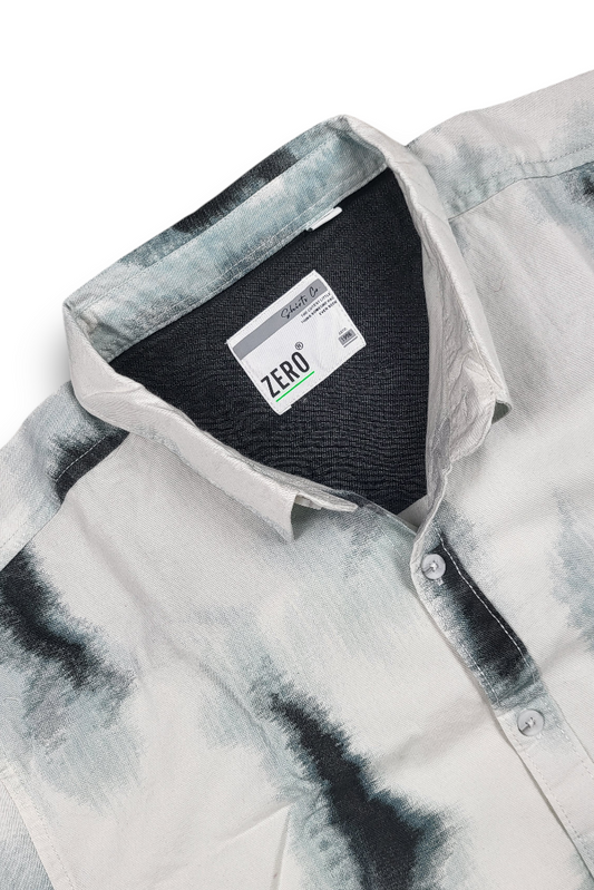 Dark Pista Tie-Dye Print Shirt for Men | Trendy Zero