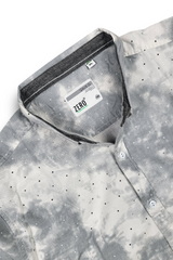 Grey Cloud Wash Shirt Men | Long Sleeve Casual Wear Zero