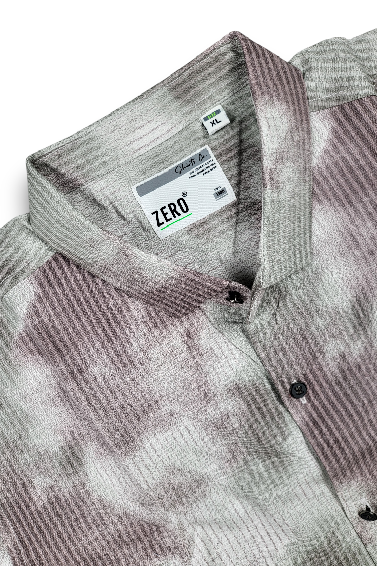 Men Onion Ribbed Tie-Dye Shirt | Long Sleeve Casual Zero 251091853